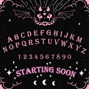 Stream Screens /Dark Stream/ Gothic Ouija Stream Screens / Cute and Dark /kawaii/ Cat Overlay