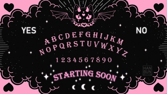 Stream Screens /Dark Stream/ Gothic Ouija Stream Screens / Cute and Dark /kawaii/ Cat Overlay