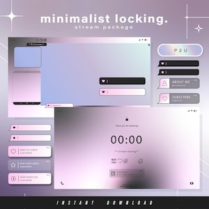 Minimal Twitch Pack - Animierte Minimale Stream Pack - Tracking-Szenen - Twitch Overlays - Animierte Bildschirme - Twitch Panels