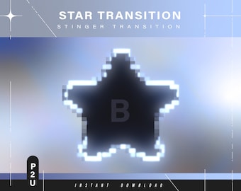 Transition d'étoile Stinger - Transition de scène - Transition de dard - Flux - Esthétique de transition - Flux mignon - Flux animé