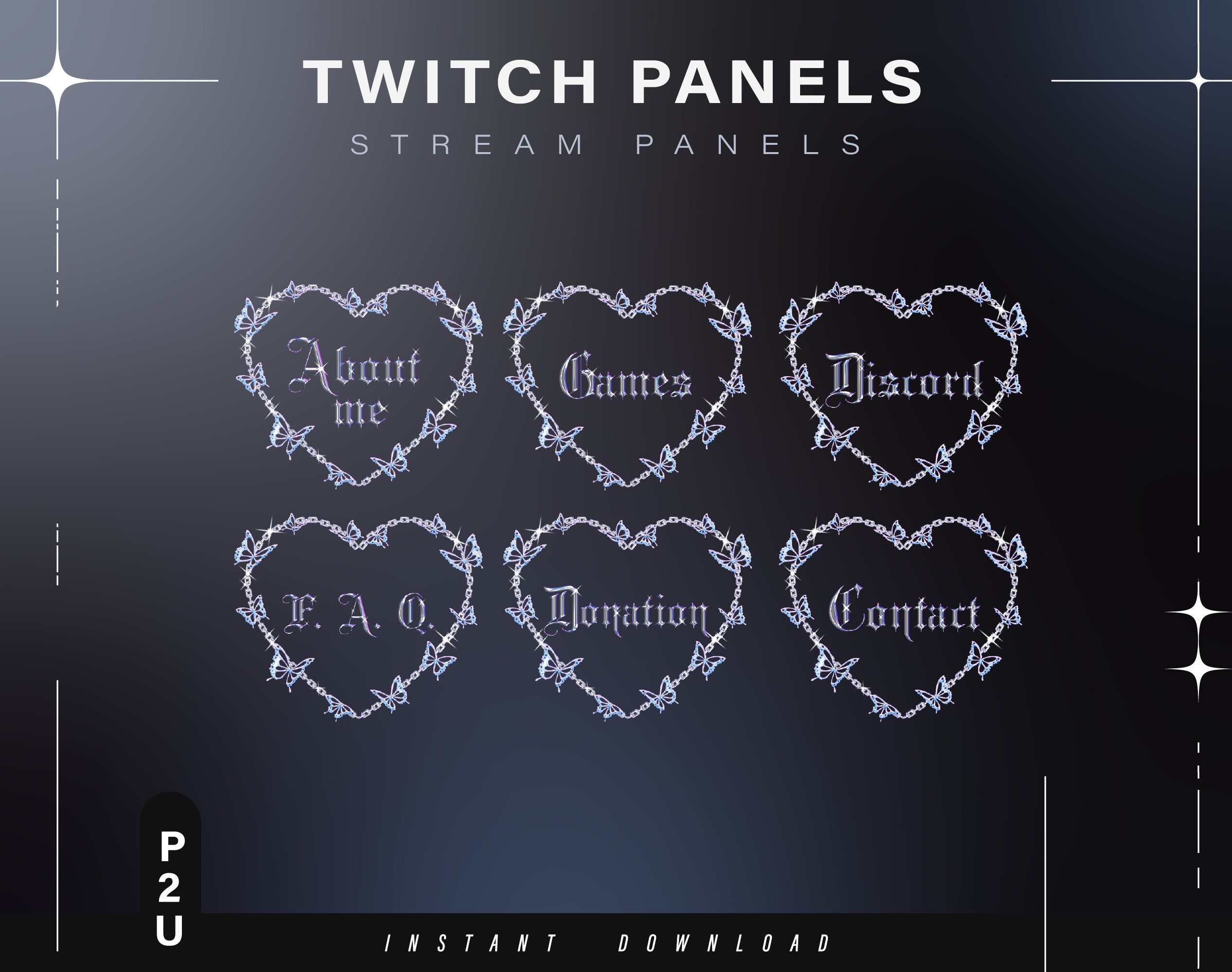 Stream Panels / Twitch Panels / Gothic Panels / Dark Panels / Aesthetic ...