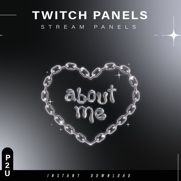 Panels for twitch -  Heart panels - Twitch panels - Panels  Aesthetic panels Twitch - Stream  Twitch overlays  Chain panel - Stream - Twitch