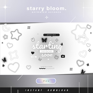 Minimalist animated screens - Animated scenes for twitch -  Aesthetic screens - Animated screens - Twitch Ovelay - Twitch - Stream