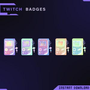Cute gameboy twitch badges / twitch  sub badges / bit badges/ stream / kawaii /cute/ aesthetic