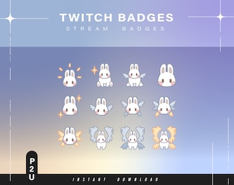 Twitch sub badges / Cute badges  / Premade / Twitch sub badges / Kawaii badges / Stream / Aesthetic Badges
