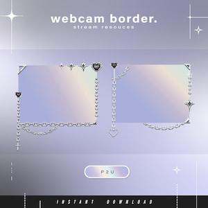 Bordo webcam animato - bordo catena webcam - bordo telecamera estetico - bordo telecamera - cornice webcam - streaming - twtich - carino