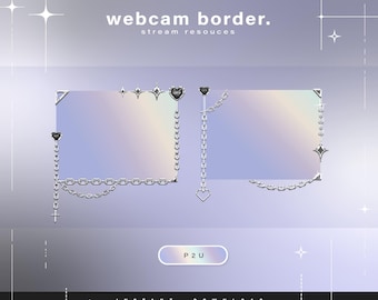 Animated webcam border - webcam chain  border - aesthetic camera border  - camera border - webcam frame - stream - twtich - cute
