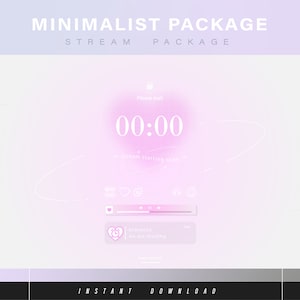 Minimalist animated screens - Animated scenes for twitch -  Aesthetic screens - Animated screens - Twitch Ovelay - Twitch - Stream