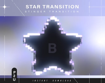 Transition d'étoile Stinger - Transition de scène - Transition de dard - Flux - Esthétique de transition - Flux mignon - Flux animé