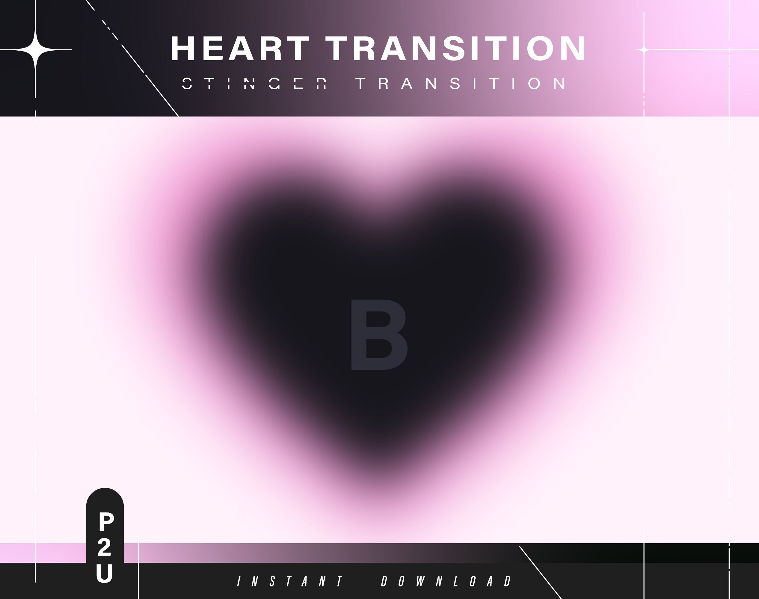 Stinger Heart Transition - Scene transition - Stinger Transition - Stream - Transition aesthetic - Cute stream - Stream animated
