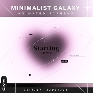 Minimalist animated screens - Animated scenes for twitch -  Aesthetic screens - Animated screens - Twitch Ovelay - Twitch - Stream