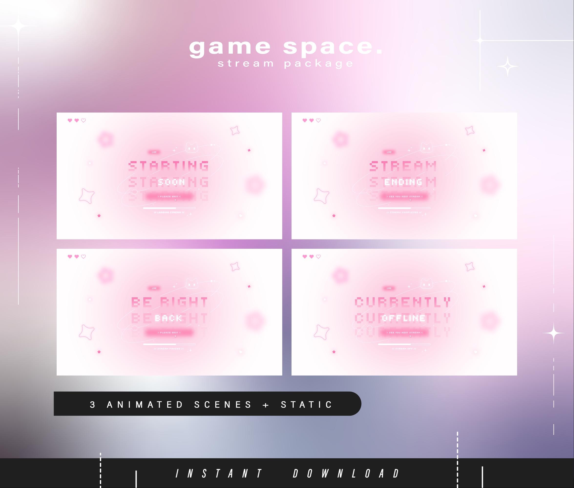 Game Space - Twitch Pack - Animated Stream Pack - Streaming Scenes ...