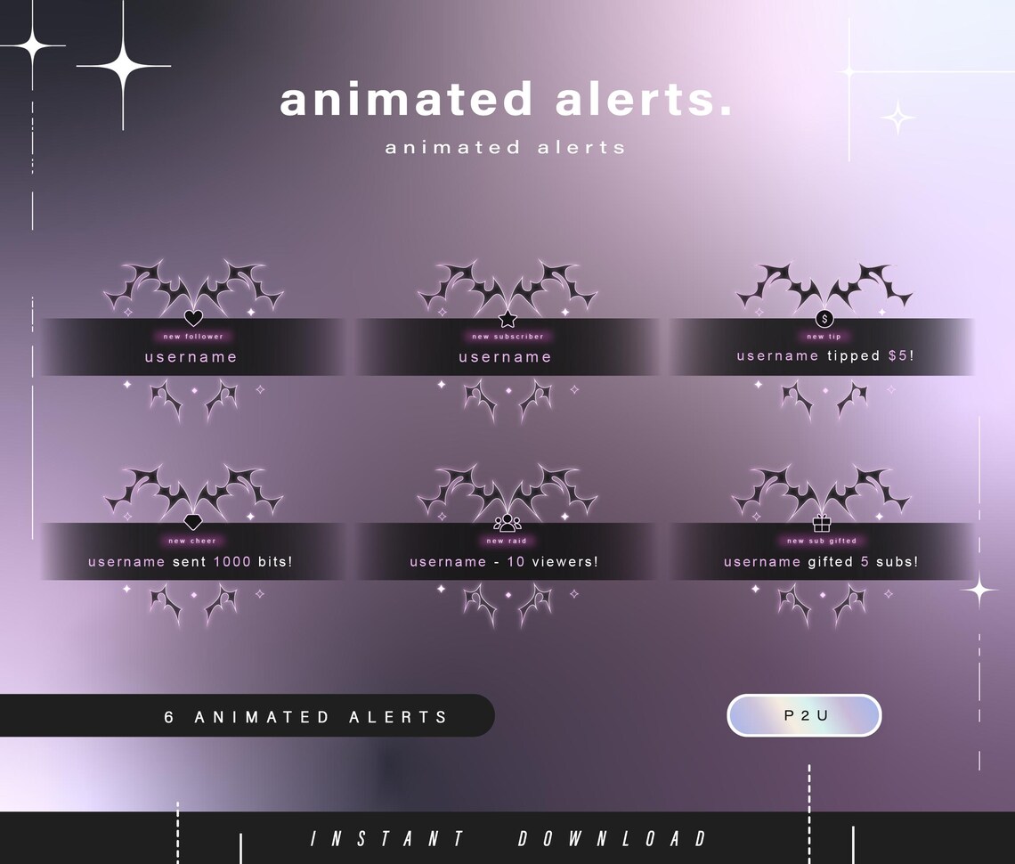 Alert Cat 6x Animated Cat Alerts - Animated Alerts for Twitch - Aesthetic Alerts ...