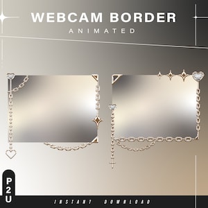 Bordo webcam animato - bordo catena webcam - bordo telecamera estetico - bordo telecamera - cornice webcam - flusso - twtich - carino