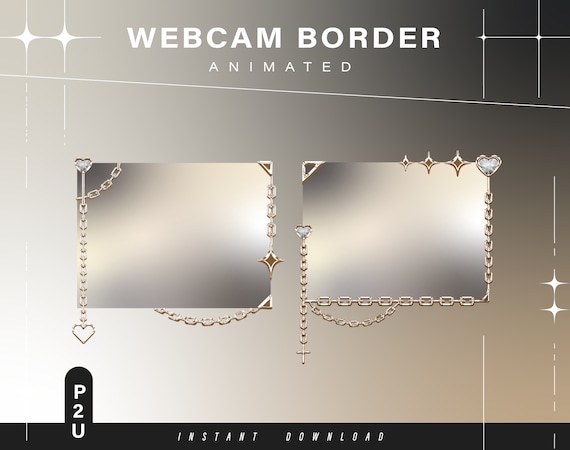 Animated webcam border - webcam chain  border - aesthetic camera border  - camera border - webcam frame - stream - twtich - cute