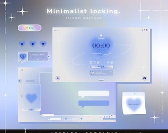 Minimal Twitch Pack - Animated Minimal  Stream Pack - Streaming Scenes - Twitch overlays - Animated screens - Twitch Panels