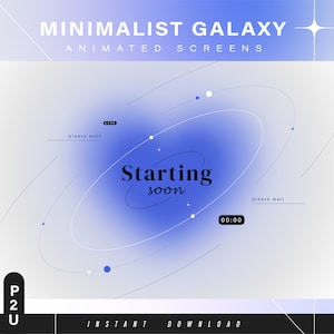 Minimalist animated screens - Animated scenes for twitch -  Aesthetic screens - Animated screens - Twitch Ovelay - Twitch - Stream