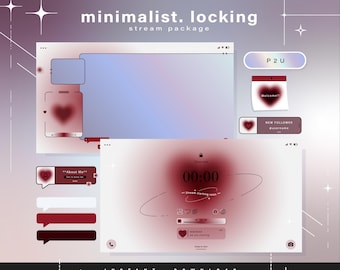 Minimal Twitch Pack - Animated Minimal  Stream Pack - Streaming Scenes - Twitch overlays - Animated screens - Twitch Panels