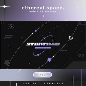 Ethereal space  animated screens - Animated scenes for twitch -  Aesthetic screens - Animated screens - Twitch Ovelay - Twitch - Stream