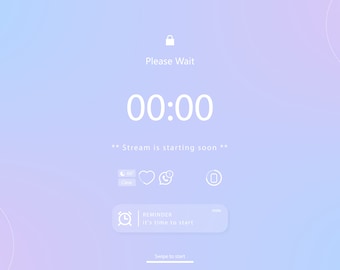 Minimalist animated screens - Animated scenes for twitch -  Aesthetic screens - Animated screens - Twitch Ovelay - Twitch - Stream