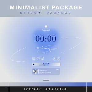 Minimalist animated screens - Animated scenes for twitch -  Aesthetic screens - Animated screens - Twitch Ovelay - Twitch - Stream