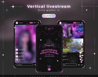 Cat ouija - Tiktok overlay - Vertical overlay - Twitch Pack - Animated Stream Pack - Streaming Scenes - Live stream overlays