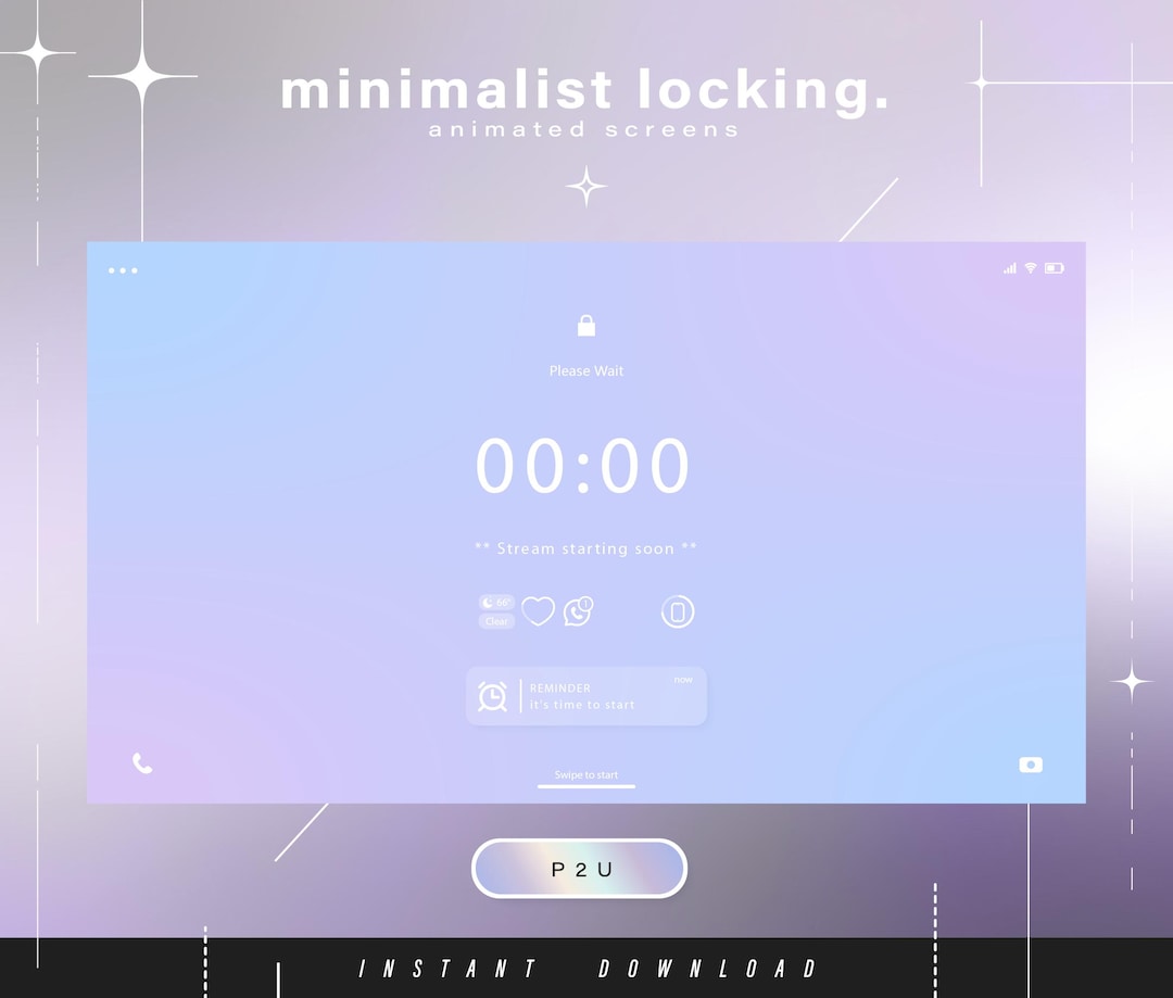 Minimalist Locking - Animated Screens - Animated Scenes for Twitch ...