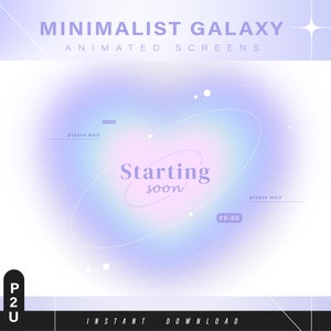 Minimalist animated screens - Animated scenes for twitch -  Aesthetic screens - Animated screens - Twitch Ovelay - Twitch - Stream