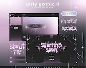 Girly gothic II - Twitch Pack - Animated Stream Pack - Streaming Scenes - Twitch overlays - Animated screens - Vtuber- Panels Twitch Stream