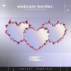 Bordo webcam animato - bordo catena webcam - bordo telecamera estetico - bordo telecamera - cornice webcam - flusso - twtich - carino