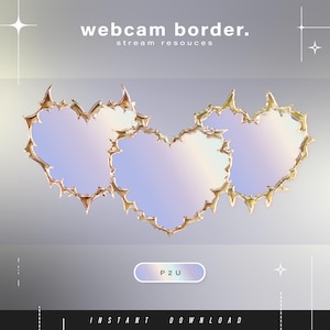 Bordo webcam animato - bordo catena webcam - bordo telecamera estetico - bordo telecamera - cornice webcam - flusso - twtich - carino