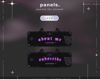 Panels for twitch - Panels - Twitch panels - Aesthetic panels - Twitch - Stream - Twitch overlays - Twitch package - Overlay - Stream pack