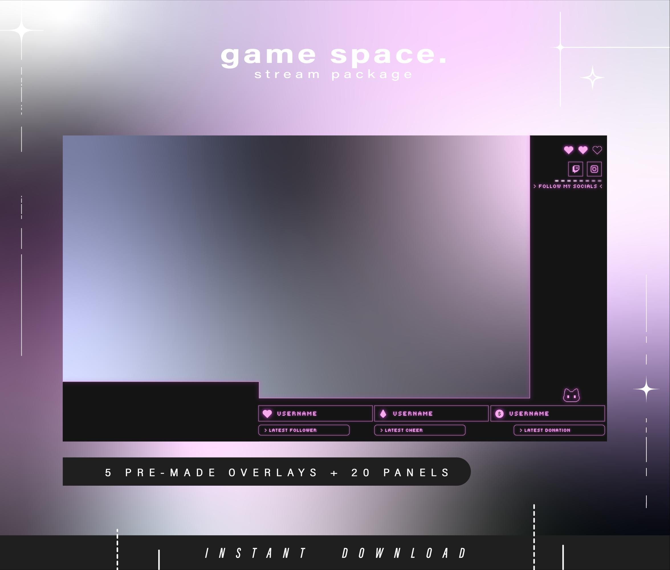 Game Space - Twitch Pack - Animated Stream Pack - Streaming Scenes ...