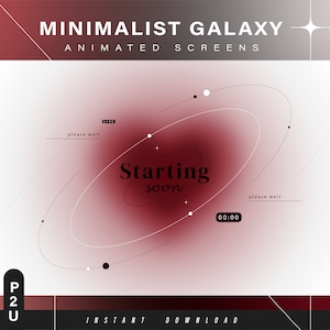 Minimalist animated screens - Animated scenes for twitch -  Aesthetic screens - Animated screens - Twitch Ovelay - Twitch - Stream