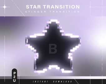 Transition d'étoile Stinger - Transition de scène - Transition de dard - Flux - Esthétique de transition - Flux mignon - Flux animé