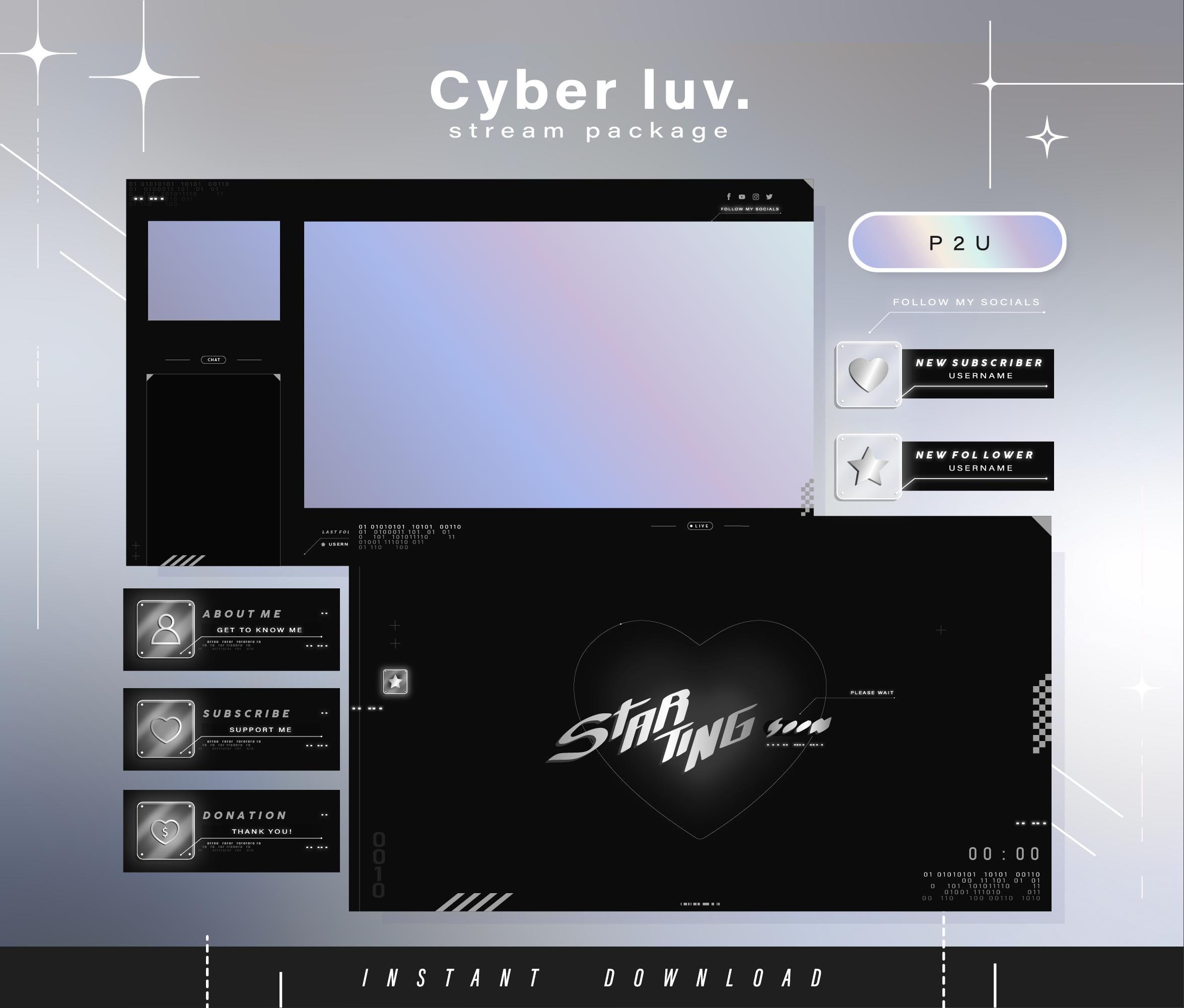 Cyber Y2k Twitch Pack - Animated Minimal Stream Pack - Streaming Scenes -  Twitch Overlays - Animated Screens - Twitch Panels - Etsy Canada