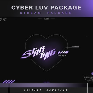 Cyber luv y2k animated screens - Animated scenes for twitch -  Aesthetic screens - Animated screens - Twitch Ovelay - Twitch - Stream
