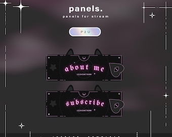 Panels for twitch - Panels - Twitch panels - Aesthetic panels - Twitch - Stream - Twitch overlays - Twitch package - Overlay - Stream pack