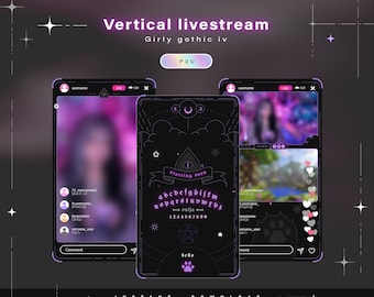 Cat ouija - Tiktok overlay - Vertical overlay - Twitch Pack - Animated Stream Pack - Streaming Scenes - Live stream overlays