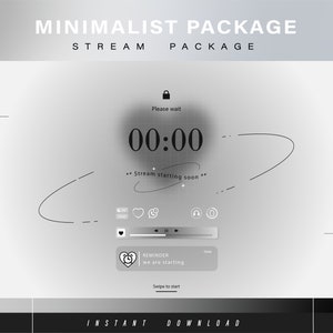 Minimalist animated screens - Animated scenes for twitch -  Aesthetic screens - Animated screens - Twitch Ovelay - Twitch - Stream
