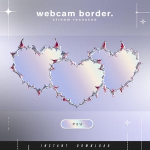 Bordo webcam animato - bordo catena webcam - bordo telecamera estetico - bordo telecamera - cornice webcam - flusso - twtich - carino