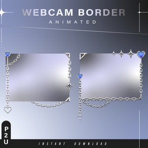 Bordo webcam animato - bordo catena webcam - bordo telecamera estetico - bordo telecamera - cornice webcam - flusso - twtich - carino