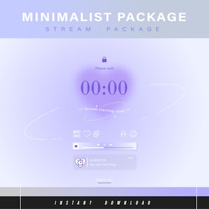 Minimalist animated screens - Animated scenes for twitch -  Aesthetic screens - Animated screens - Twitch Ovelay - Twitch - Stream