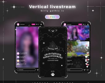 Cat ouija - Tiktok overlay - Vertical overlay - Twitch Pack - Animated Stream Pack - Streaming Scenes - Live stream overlays