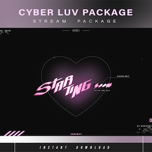 Cyber luv y2k animated screens - Animated scenes for twitch -  Aesthetic screens - Animated screens - Twitch Ovelay - Twitch - Stream