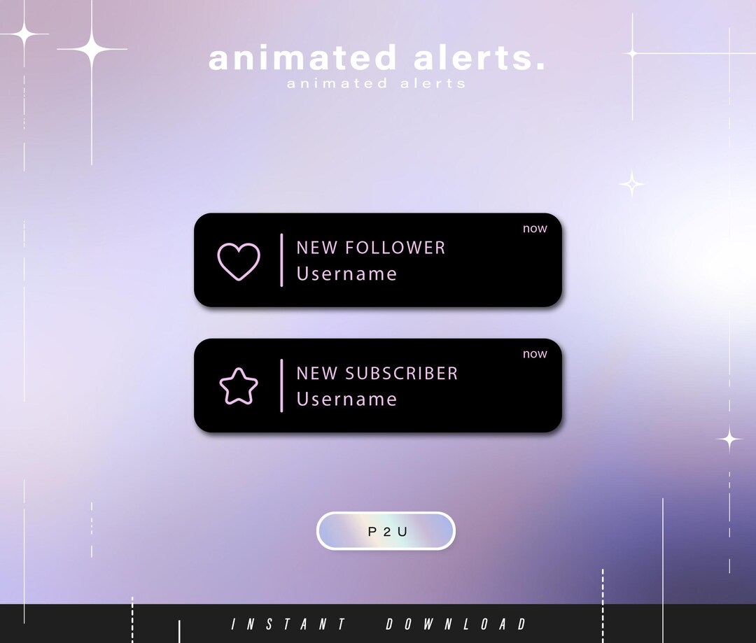 6x Animated Notification Alerts - Animated Alerts for Twitch ...