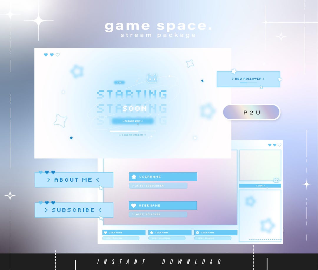 Game Space - Twitch Pack - Animated Stream Pack - Streaming Scenes ...