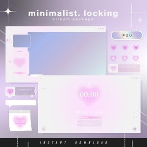 Minimal Twitch Pack - Animated Minimal  Stream Pack - Streaming Scenes - Twitch overlays - Animated screens - Twitch Panels