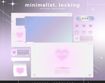 Minimal Twitch Pack - Animated Minimal  Stream Pack - Streaming Scenes - Twitch overlays - Animated screens - Twitch Panels