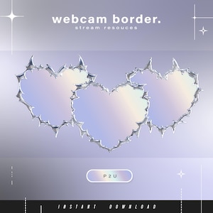 Bordo webcam animato - bordo catena webcam - bordo telecamera estetico - bordo telecamera - cornice webcam - flusso - twtich - carino